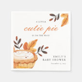 Eine kleine Süsse Pie Fall Floral Baby Dusche Serviette (Vorderseite)