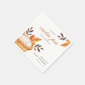 Eine kleine Süsse Pie Fall Floral Baby Dusche Serviette (Ecke)