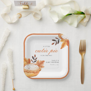 Eine kleine Süsse Pie Fall Floral Baby Duschpapier Pappteller