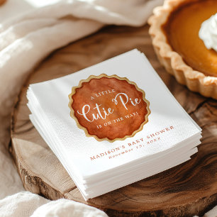 Eine kleine süße Pie-Fall-Kürbis-Baby-Party Serviette