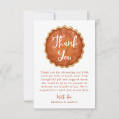 Eine kleine Süsse Pie Fall Pumpkin Baby Dusche Dankeskarte (Vorderseite)
