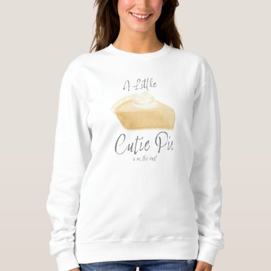 Eine kleine Süsse Pie Fall Schwangerschaft Ankündi Sweatshirt (Vorderseite)
