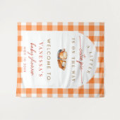 Eine kleine Süsse Pie Fall Thema Babydusche Hinter Wandteppich (Vorderseite (Horizontal))