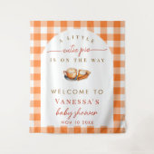 Eine kleine Süsse Pie Fall Thema Babydusche Hinter Wandteppich (Vorderseite)