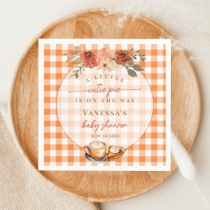 Eine kleine Süsse Pie Floral Fall Themse Baby Dusc Serviette