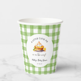 Eine kleine Süsse Pie Gingham Baby Dusche Pappbecher