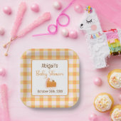 Eine kleine Süsse Pie Gingham Fall Baby Dusche Pappteller (Party)