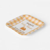 Eine kleine Süsse Pie Gingham Fall Baby Dusche Pappteller (Gewinkelt)