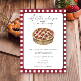 Eine kleine Süsse Pie ist auf dem Weg Baby Dusche Einladung