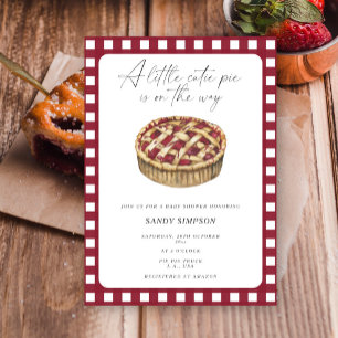 Eine kleine Süsse Pie ist auf dem Weg Baby Dusche Einladung