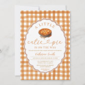 Eine kleine Süsse Pie ist auf dem Weg Baby Shower  Einladung (Vorderseite)