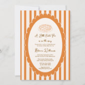 Eine kleine Süsse Pie ist unterwegs Baby Dusche Einladung (Vorderseite)