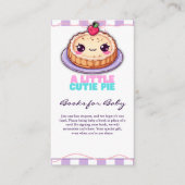 Eine kleine Süsse Pie Kawaii Lila Karierte Babydus Begleitkarte (Vorderseite)