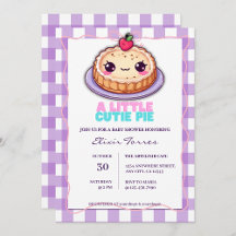 Eine kleine Süsse Pie Kawaii Lila Karierte Babydus