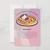 Eine kleine Süsse Pie Minimalistische Lila Babydus Dankeskarte (Vorderseite)