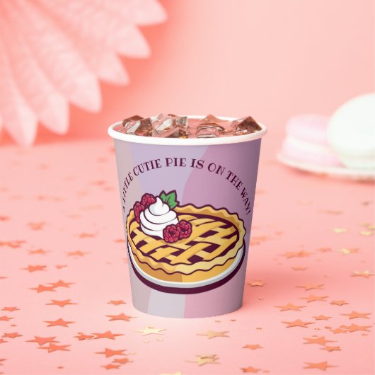 Eine kleine Süsse Pie Minimalistische Lila Babydus Pappbecher (Insitu)