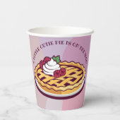 Eine kleine Süsse Pie Minimalistische Lila Babydus Pappbecher (Rückseite)