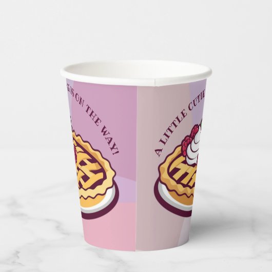Eine kleine Süsse Pie Minimalistische Lila Babydus Pappbecher (Rechts)