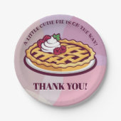 Eine kleine Süsse Pie Minimalistische Lila Babydus Pappteller (Vorderseite)