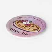 Eine kleine Süsse Pie Minimalistische Lila Babydus Pappteller (Schrägansicht)