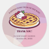 Eine kleine Süsse Pie Minimalistische Lila Babydus Runder Aufkleber (Vorderseite)