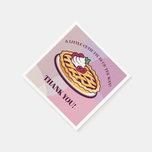 Eine kleine Süsse Pie Minimalistische Lila Babydus Serviette (Ecke)