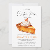 Eine kleine Süsse Pie Pumpkin Fall Baby Dusche Einladung (Vorderseite)