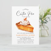 Eine kleine Süsse Pie Pumpkin Fall Baby Dusche Einladung (Stehend Vorderseite)