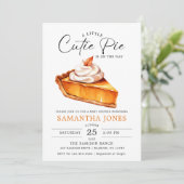 Eine kleine Süsse Pie Pumpkin Fall Baby Dusche Einladung (Stehend Vorderseite)