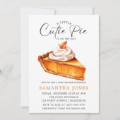 Eine kleine Süsse Pie Pumpkin Fall Baby Dusche Einladung (Vorderseite)