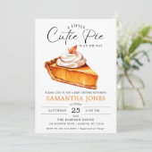 Eine kleine Süsse Pie Pumpkin Fall Baby Dusche Einladung (Stehend Vorderseite)