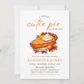 Eine kleine Süsse Pie Pumpkin Fall Babydusche Oran Einladung (Vorderseite)