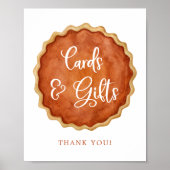 Eine kleine Süsse Pie Pumpkin Karten und Geschenke Poster (Vorne)