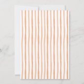 Eine kleine Süsse Pie Stripes Bow Babydusche Einladung (Rückseite)