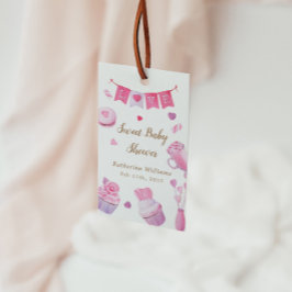 Eine kleine süße Pink-Babydusche Geschenkanhänger