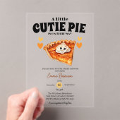 Eine kleine Süsse Pumpkin Pie Herbst Baby Dusche Acryleinladungen (Insitu (Handheld))