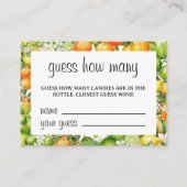 Eine kleine Süsse schätze, wie viele Orange Begleitkarte (Vorderseite)