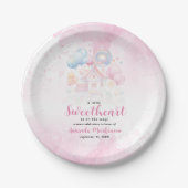 Eine kleine süße Süßigkeitsdusche Pappteller (Vorderseite)
