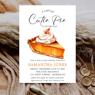 Eine kleine süße Torte Kürbis Herbst-Baby-Party   Einladung