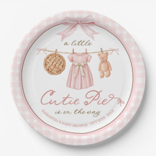 Eine kleine süße Torte Personalisierte Babyparty Pappteller