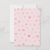 Eine kleine, süße Valentinin's Babydusche Dankeskarte (Rückseite)