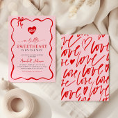 Eine kleine, süße Valentinin's Babydusche Einladung