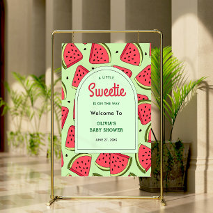 Eine kleine Süße Wassermelone Baby Shower Begrüßun Poster