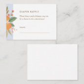 Eine kleine Süsse-Windeln-Raffle-Ticketeinschlussk Begleitkarte (Vorne/Hinten)