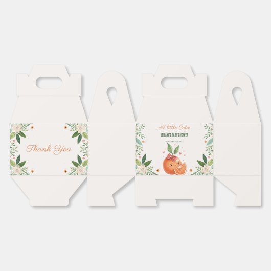 Eine kleine Süsse Zitrus Grapefruit Botanisch Geschenkschachtel (Ungeklappt)