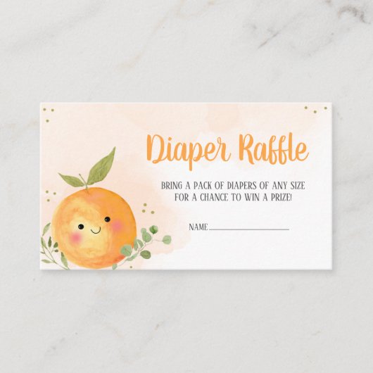 Eine kleine Süsse Zitrusfrüchte Orangen Windel Begleitkarte (Vorderseite)