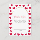 Eine kleine Sweetheart Arch Diaper Raffle Baby Dus Begleitkarte (Vorderseite)