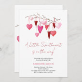 Eine kleine Sweetheart Baby-Dusche Einladung (Vorne/Hinten)