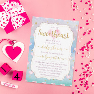 Eine kleine Sweetheart Baby-Dusche Einladung