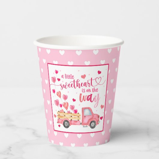 Eine kleine Sweetheart Baby-Dusche Pappbecher (Vorderseite)